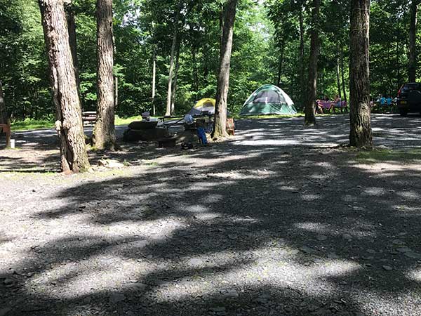 Poconos tent camping